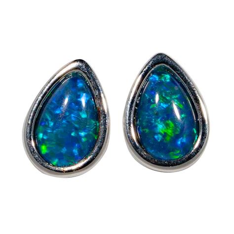 PREMIER PRESTIGE STERLING SILVER AUSTRALIAN OPAL EARRINGS