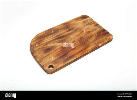 Hand Crafted Wooden Kitchen Ware Isolated On White Background Stock