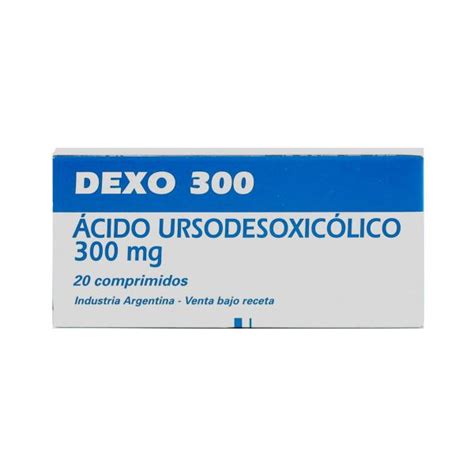 Dexo Ácido Ursodesoxicólico 300 mg Caja de 20 comprimidos