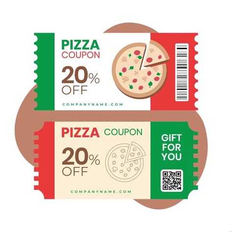 Pizza Coupon Illustration In Illustrator Svg Eps Png  Download