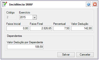 IRRF Cadastro Bonzay Ajuda Online