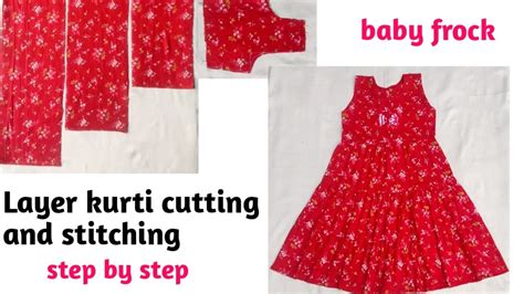 Beautiful Layer Baby Frock Cutting And Stitching Year Old Girl