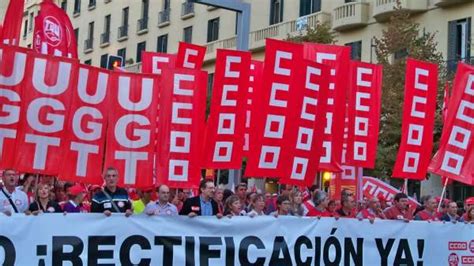 UGT y CC OO se movilizarán 15 y 18 de diciembre contra nuevos recortes