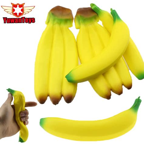 3pcs Cute Banana Squishy Super Slow Rising Jumbo Simulation Fruit Phone