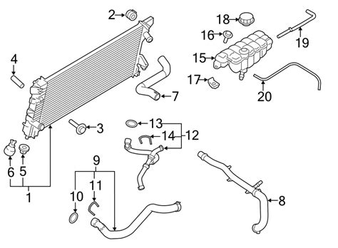 Ford F Engine Coolant Overflow Hose Lower Liter Fl Z A A