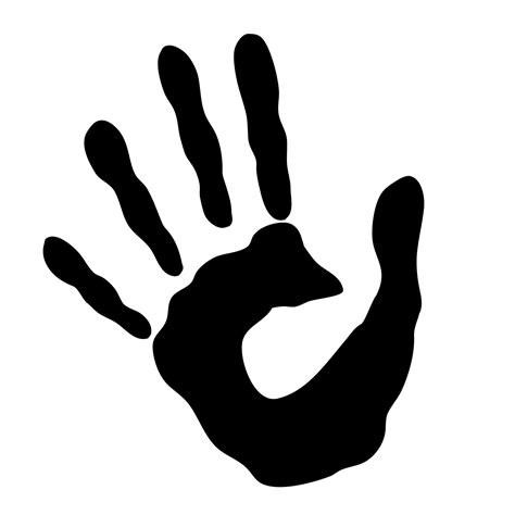 Black Handprint Element 29565986 Vector Art At Vecteezy