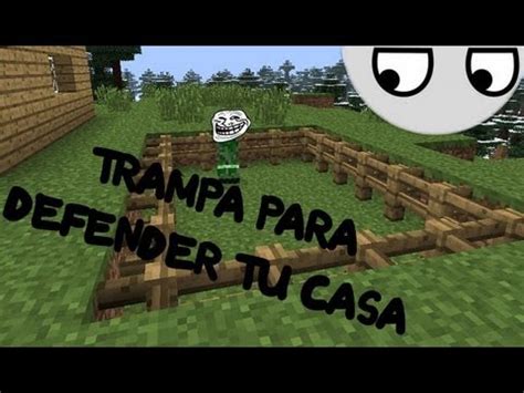 Minecraft Trampa Para Defender Tu Casa YouTube