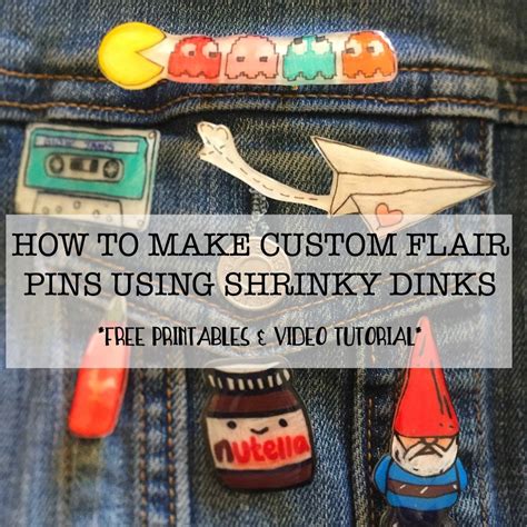 Make Custom Flair Pins Using Shrinky Dinks Video Tutorial Artofit