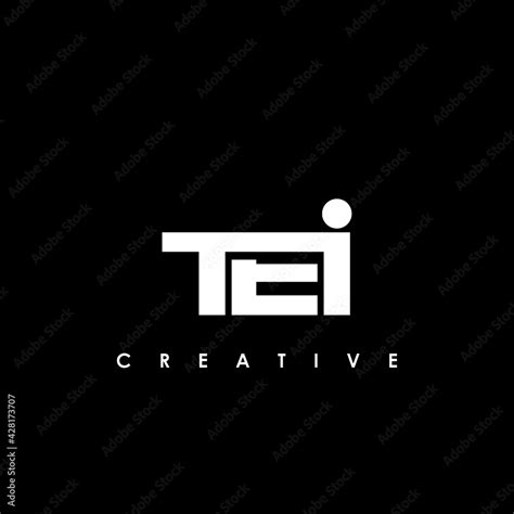 Tei Letter Initial Logo Design Template Vector Illustration Stock