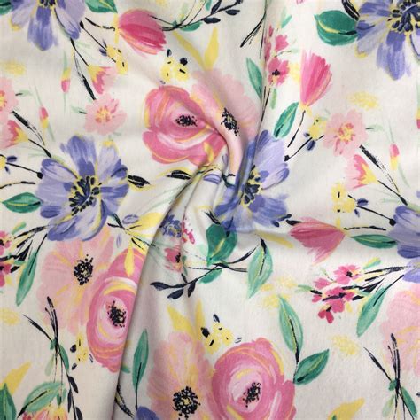 Beautiful Floral Flannel Fabric Flannel Fabric Fabric Unique Items