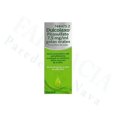 DULCOLAXO PICOSULFATO 7 5 MG ML GOTAS ORALES 1 FRASCO DE 30 ML