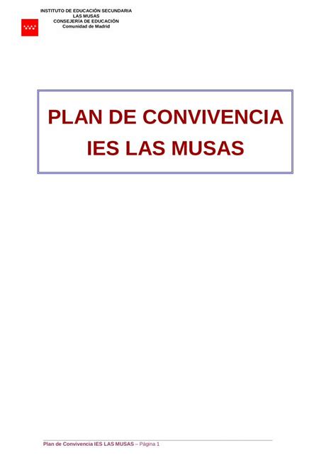 Pdf Plan De Convivencia Ies Las Musasdeberes De Los Alumnos Y Las Normas De Convivencia