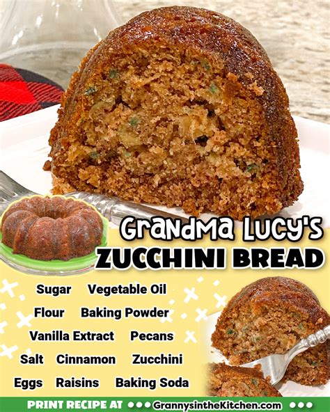 Old Fashioned Zucchini Bread Recipe Bundt Pan Recipes Homemade