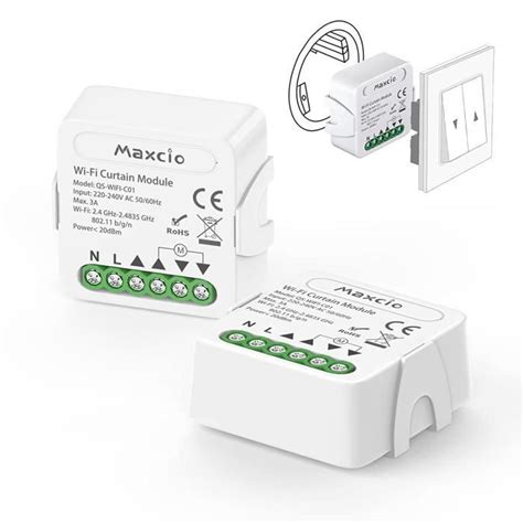 AJW Maxcio Interrupteur Volet Roulant Connecté MiNi Commutateur de