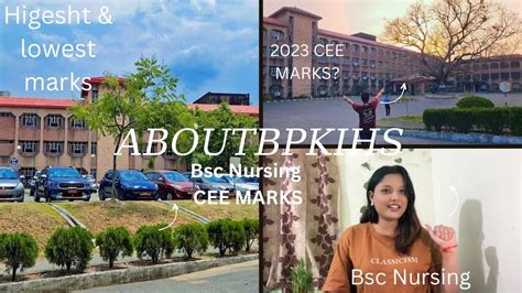 Cee Marks For Bsc Nursing Bpkihs Ceeexam Bpkihs Nurses