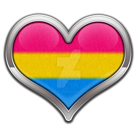 Pansexual Pride Heart By Lovemystarfire On Deviantart