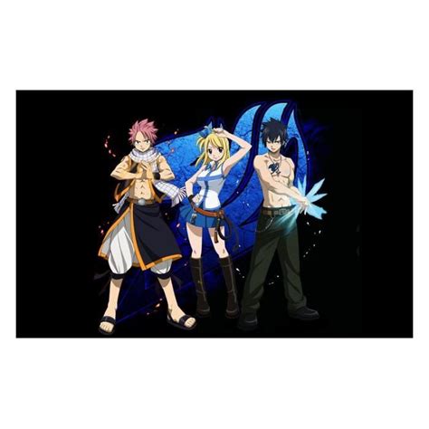 Poster Poster Fairy Tail Natsu Lucy Happy Manga Sorcerer X Cmb