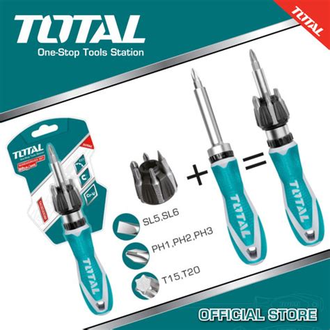 Jual Total Ratchet Screwdriver Obeng Ratchet Set Pcs Tacsd Kota