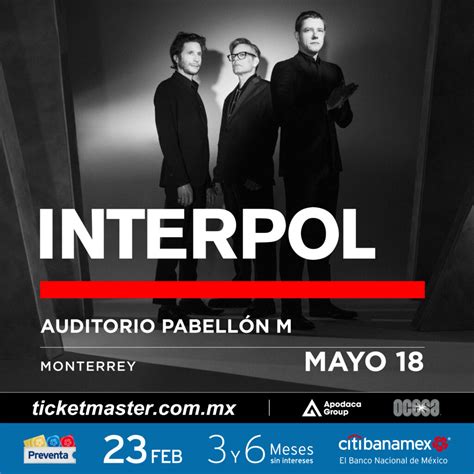 Interpol anuncia fecha en el Auditorio Pabellón M de Monterrey Mundo