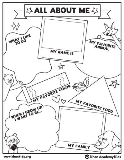 Free And Printable All About Me Worksheet Templates Canva Worksheets Library