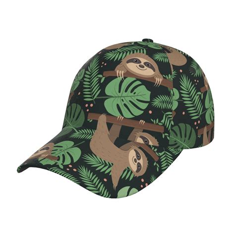 Funny Fashion Cute Sloths Animal Baseball Cap Adjustable For Men Women