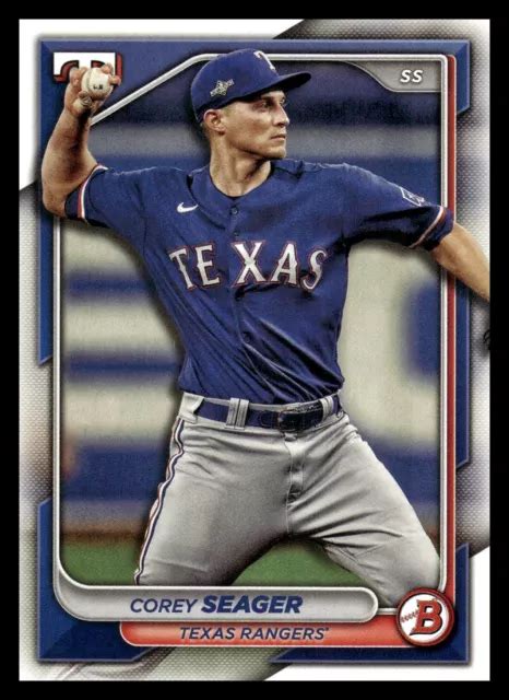 COREY SEAGER 2024 Bowman 24 Texas Rangers Baseball Card EUR 1 68