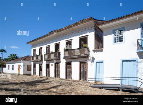 Street And Old Portuguese Colonial Houses In Historic Downtown In