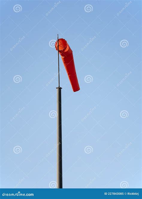 Airport Wind Sock Wind Direction Indicator Portrait Stock Image Image