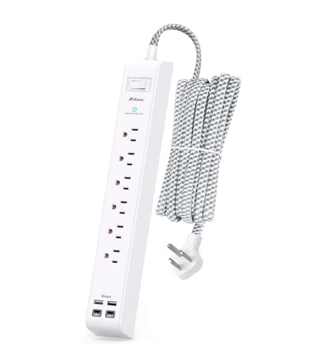 Snapklik Surge Protector Power Strip 10 Ft