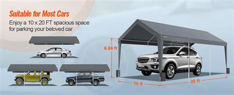 Vevor Tettoia Per Auto X X M Riparo Per Garage All Aperto Con