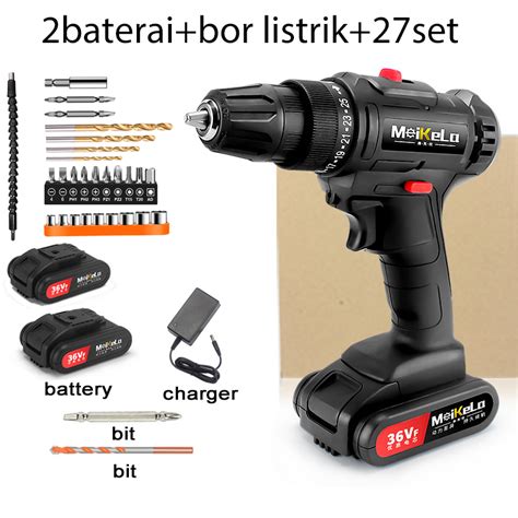 36VF Mesin Bor Alat Alat Listrik Bor Listrik Baterai Charger 36V