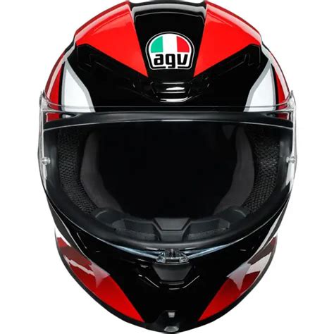 Casco Integrale AGV K6 MPLK MULTI HYPHEN Nero Rosso Bianco