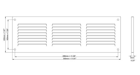 X Mm Air Vent Grille Cover X Inch Ventilation Cover Metal