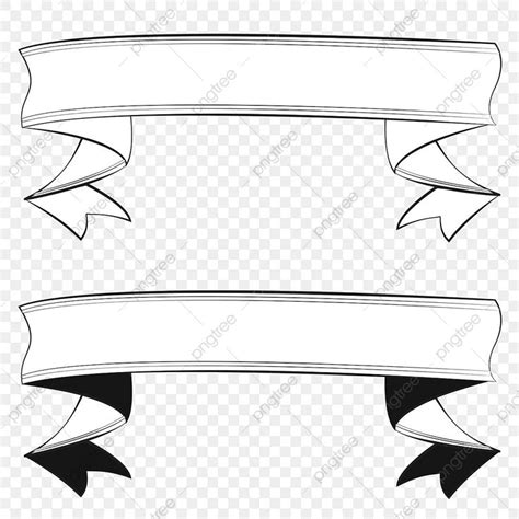 Horizontal Banner Vector Art Png Blank Black And White Transparent