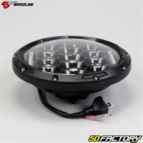 Round Headlight Custom At Leds Brazoline Stealth V Motorcycle Part