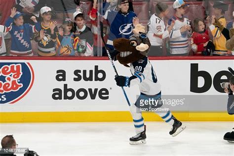 Winnipeg Jets Mascot Mick E. Moose during the NHL All-Star Skills ...