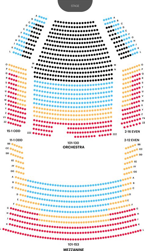 Download Theater Seating Chart Overview