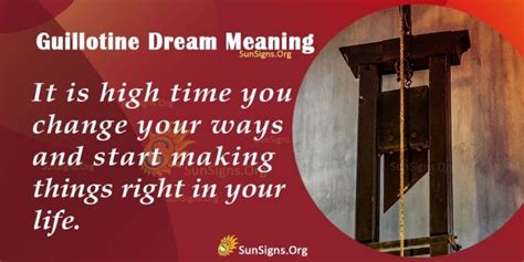 Guillotine Dream Symbol - Meaning, Interpretation And Symbolism - SunSigns.Org