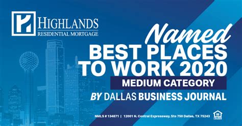 Dallas Business Journal Best Places to Work - Highlands Mortgage