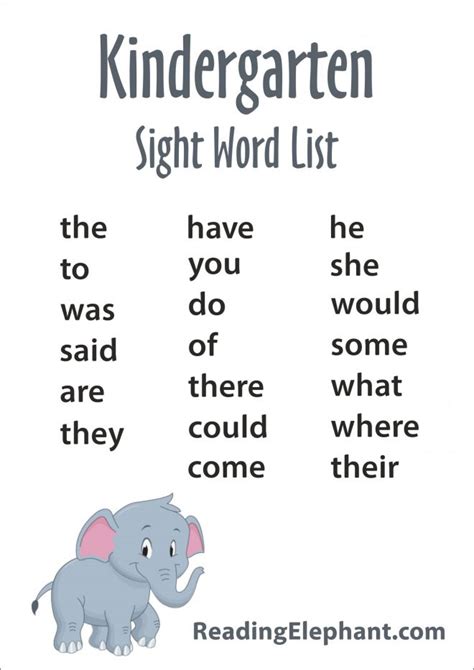 Free Printable Sight Word Books - Reading Elephant