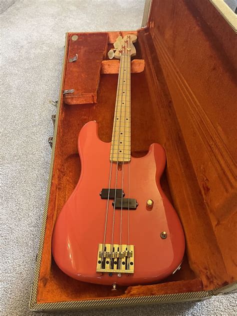 Fender Warmoth Precision Bass 2018 Fiesta Red Reverb