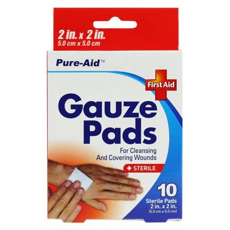 Pure Aid Gauze Pads 2in X 2in 10 Sterile Pads Bestdeal