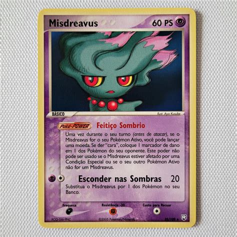 Carta Antiga Pokemon Misdreavus Rare Ex Team Rocket Returns