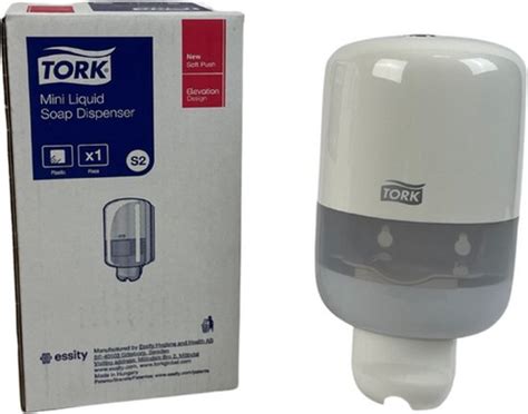 Tork Mini Vloeibare Zeep Dispenser Wit S2 Kunststof Elevation Line