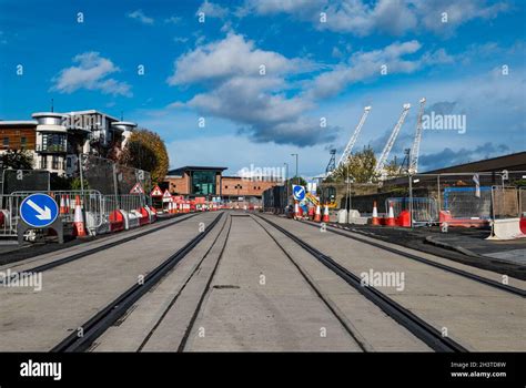 Leith Edinburgh Scotland Uk Th October Tram Extension Works