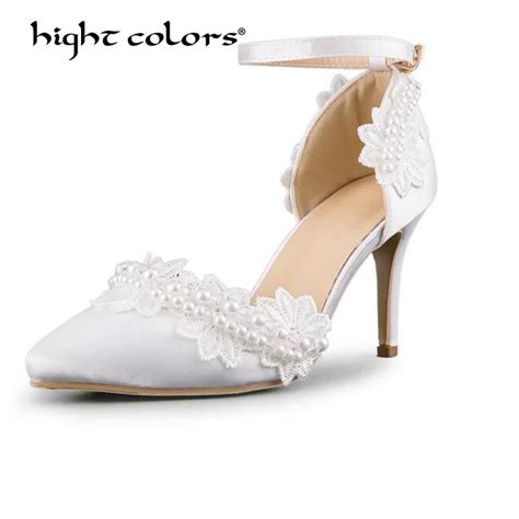 Buy Summer 2018 Lady High Heels Wedding Shoes White