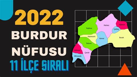 2022 Burdur Nüfusu Burdur İlçe Nüfusları Burdur Nüfusu Ne Kadar