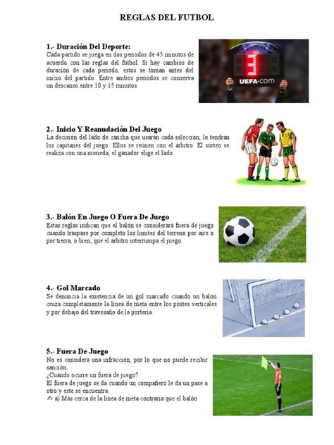 Cuadros Sin Pticos Sobre El Futbol Cuadro Comparativo Reglas Del