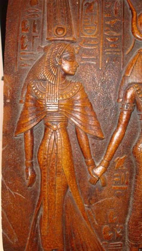 The Ancient Egyptian Goddess Isis Leading Queen Nefertari Wall Plaque