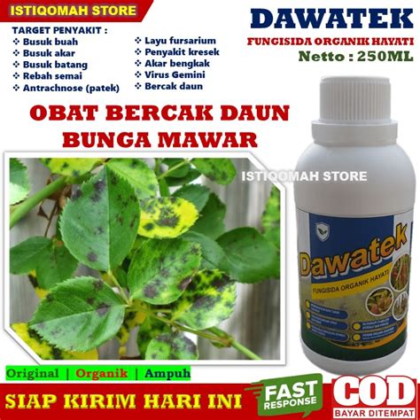 Jual Obat Bercak Daun Bunga Mawar Terbaik Ml Dawatek Fungisida